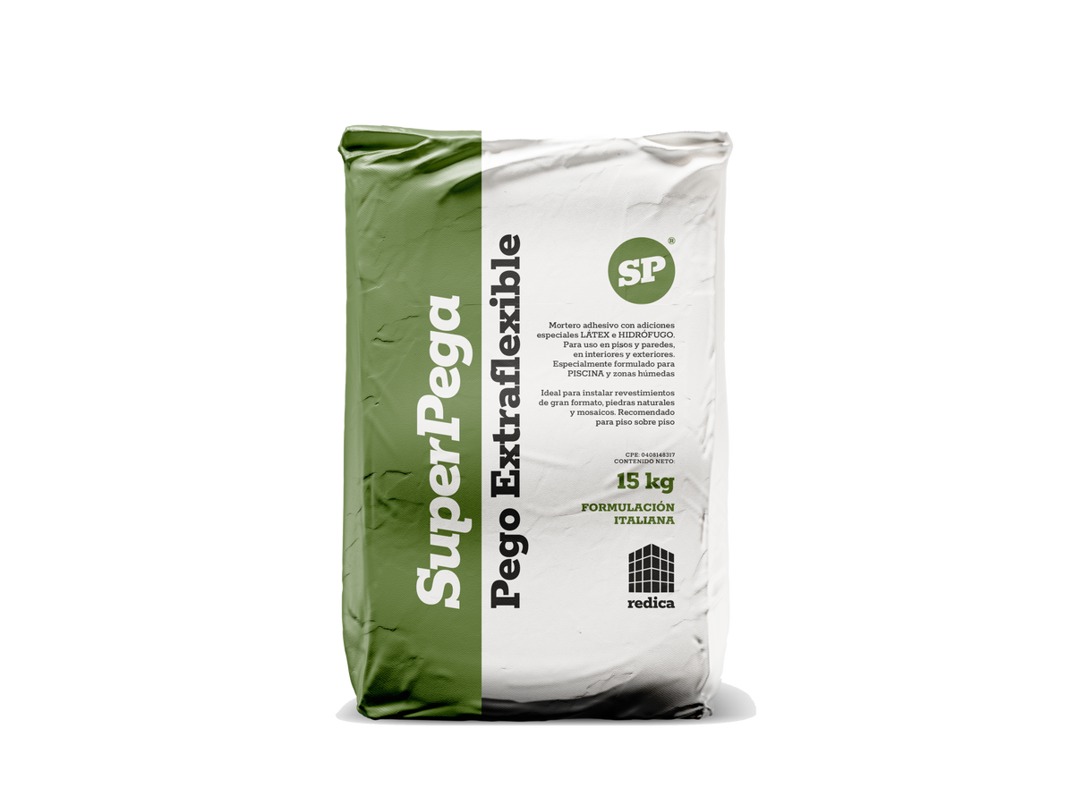 Pego Extraflexible Gris Superpega 15 kg