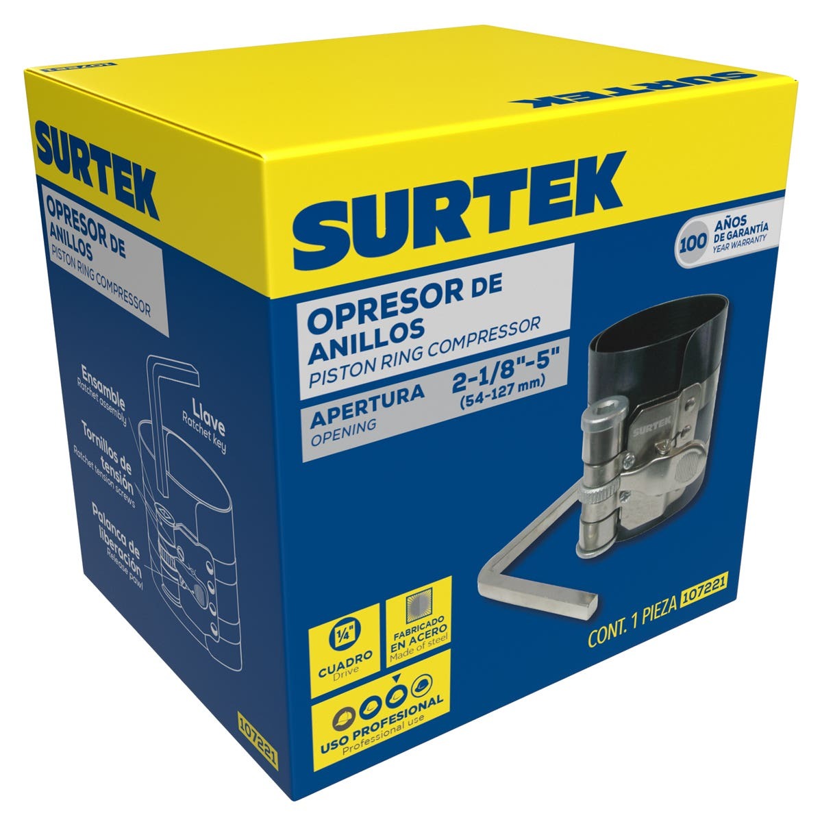 Surtek Opresor anillo gasolina 2-1/8 a 5