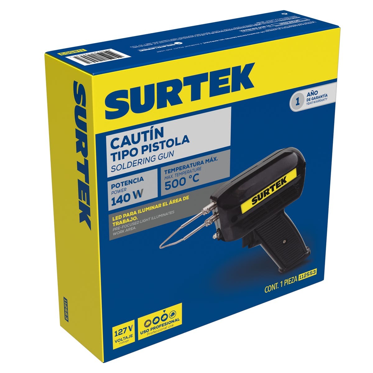 Surtek Cautín tipo pistola 140 W