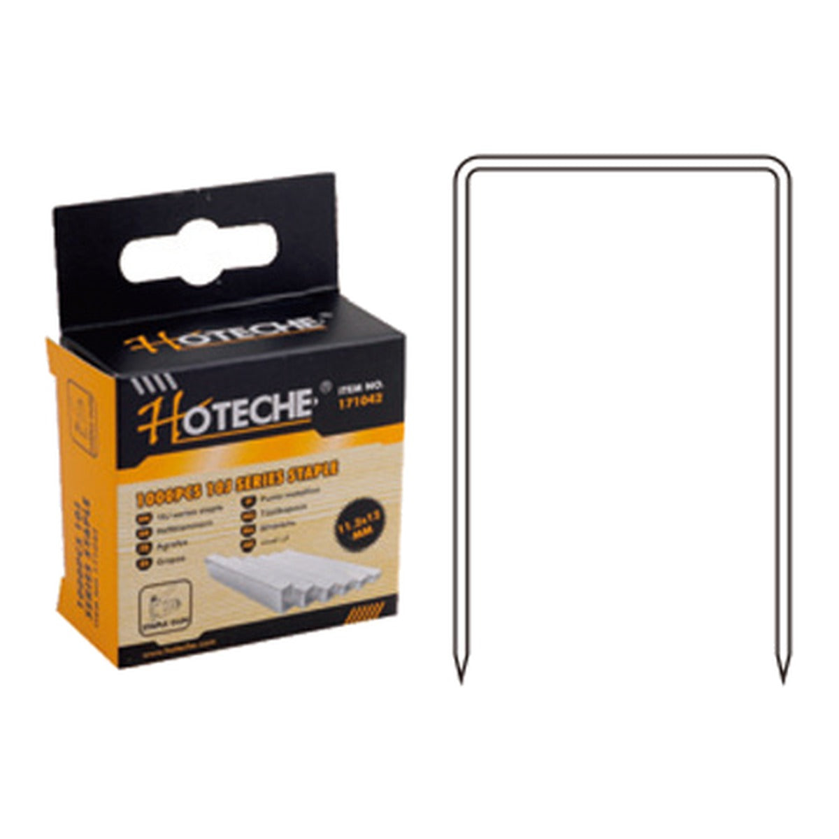 Hoteche Grapa serie 10 J (1010 J) 10MM-0.60X1.20MM 1000 piezas 171040