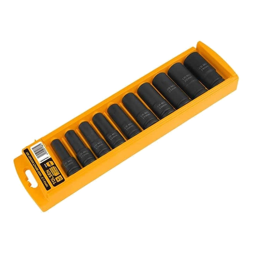 Tolsen Juego de dados largos de impacto 10 18296
