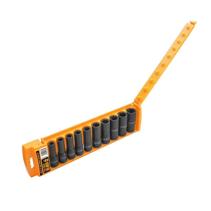 Tolsen Juego de dados largos de impacto 10 18296
