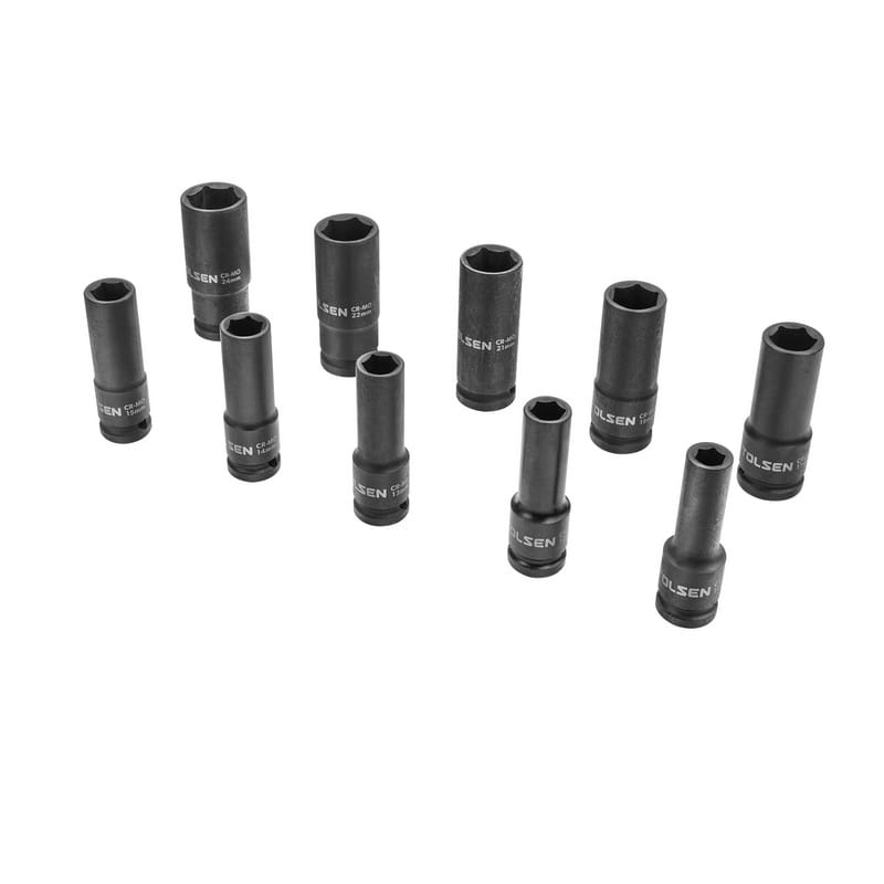 Tolsen Juego de dados largos de impacto 10 18296