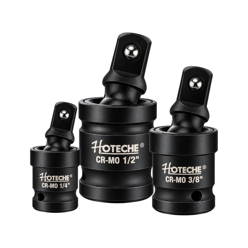 Hoteche Juego de dados universales para impacto 1/4 3/8 1/2 3 piezas 200605