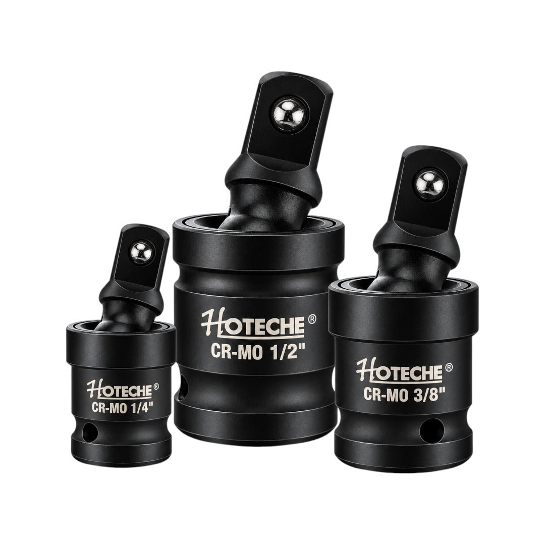 Hoteche Juego de dados universales para impacto 1/4 3/8 1/2 3 piezas 200605