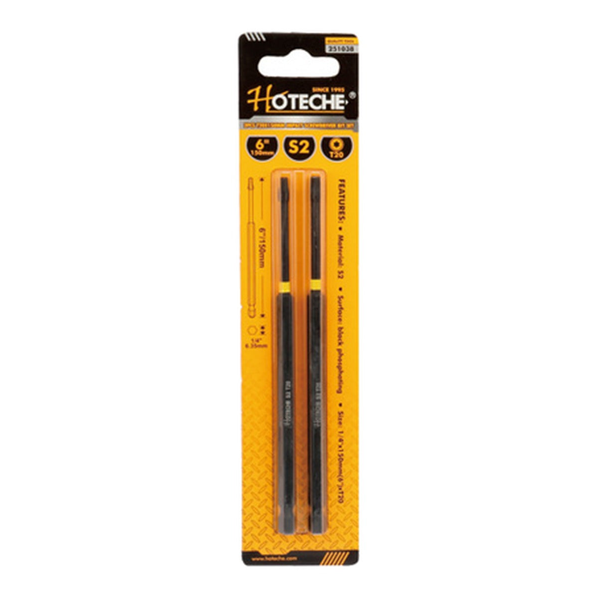 Hoteche Juego de puntas de impacto T20 150 mm 251038