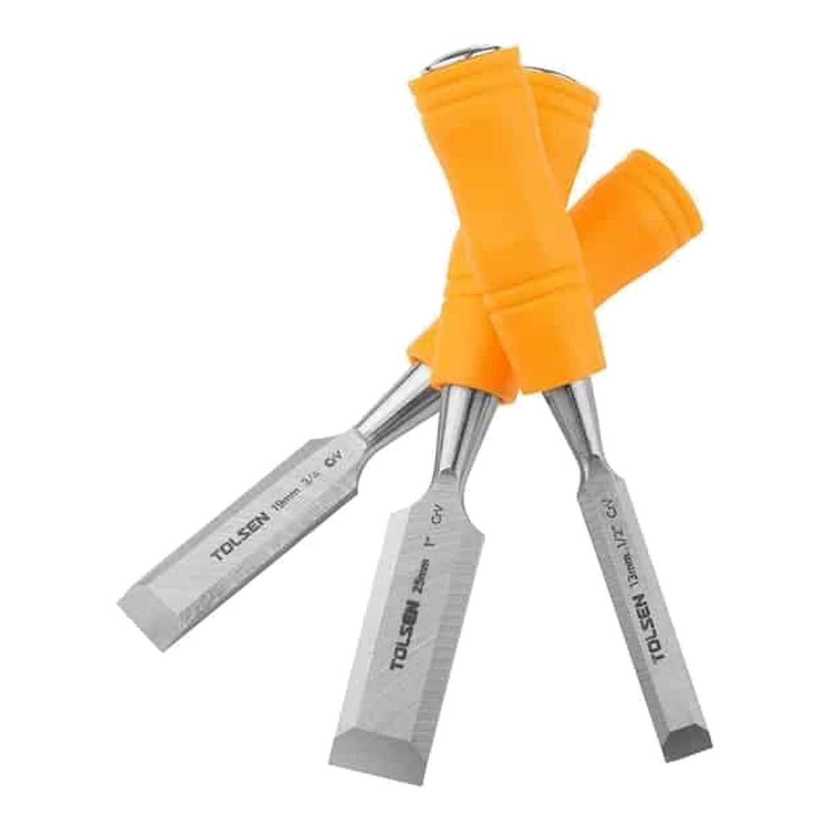 Tolsen Juego de cincel 1/2-3/4-1 para madera 25380 (formón)