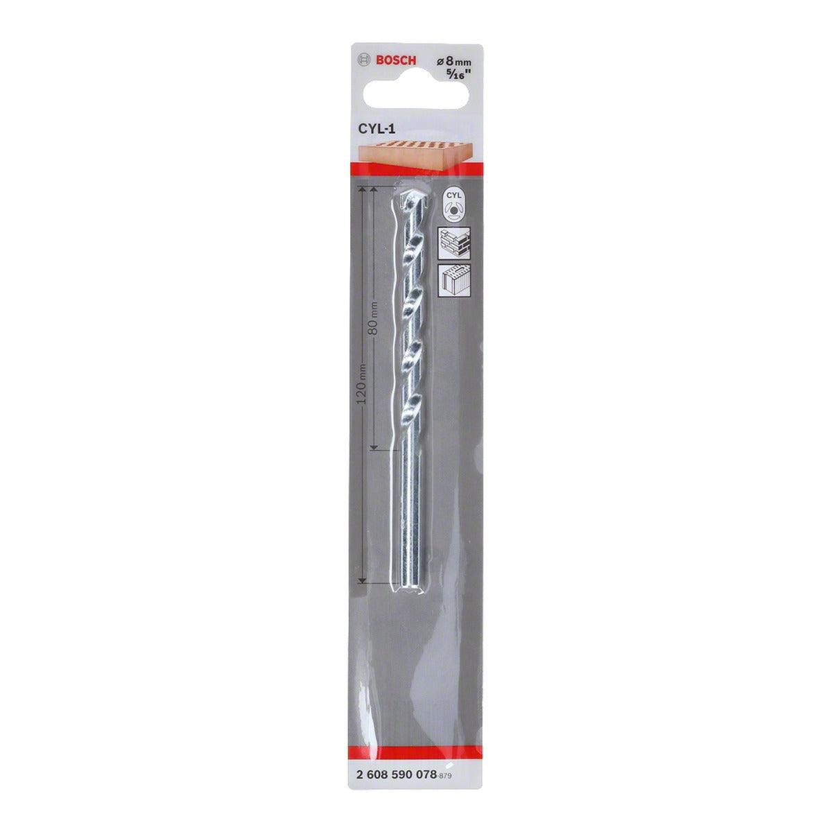 Bosch Broca concreto 5/16x 4 23/32 2608590078 (8x80x120 mm) (mecha)