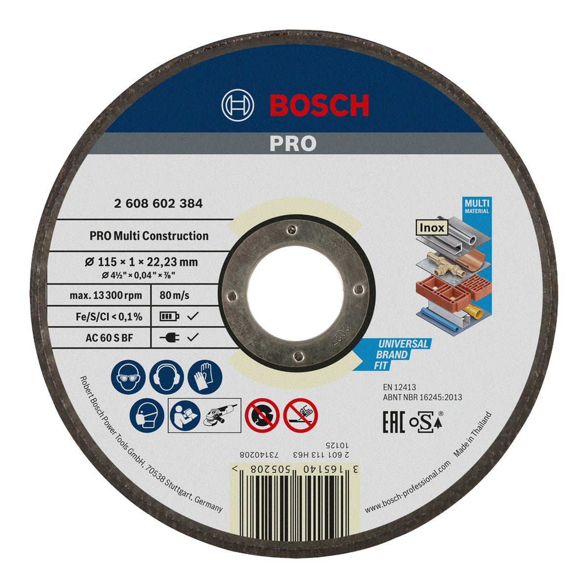 Bosch Disco multiconstruccion 4.1/2X1MM 2608602384