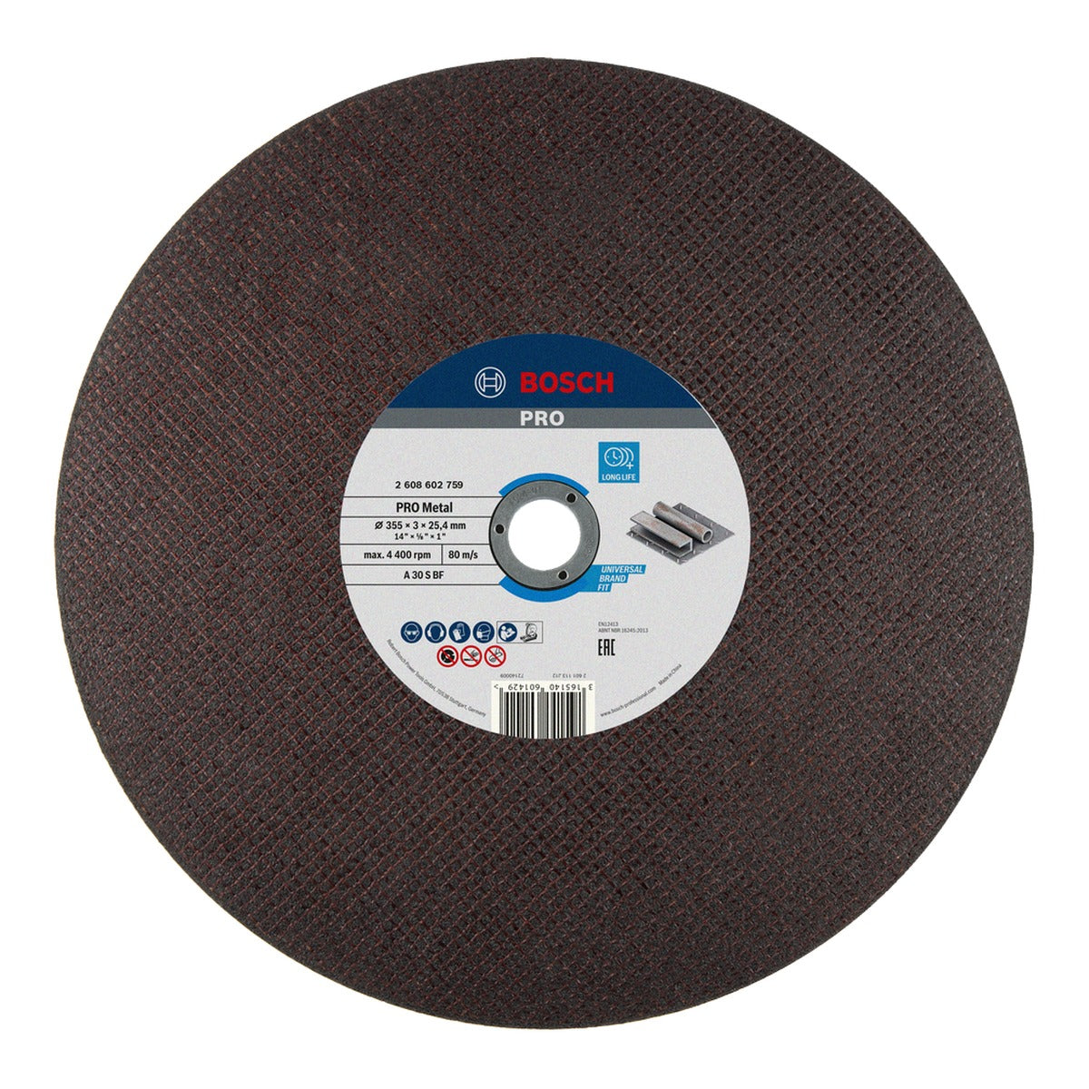 Bosch Disco para metal 14x1/8x1 centro plano pro 2608602759