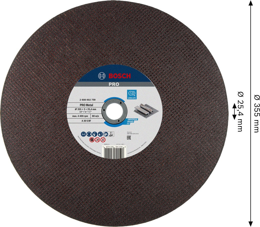 Bosch Disco para metal 14x1/8x1 centro plano pro 2608602759