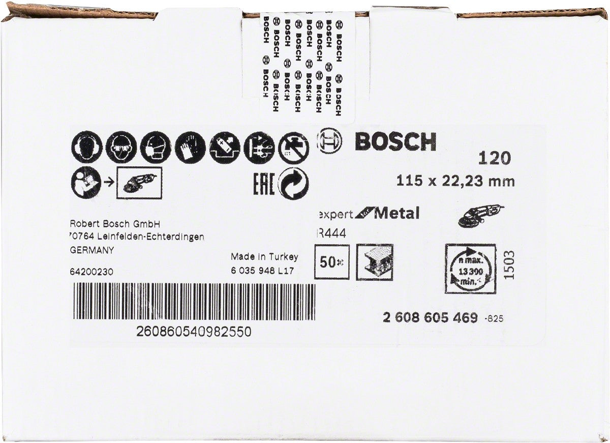 Bosch Fibrodisco G.120 4 1/2x7/8 para metal expert 2608605469