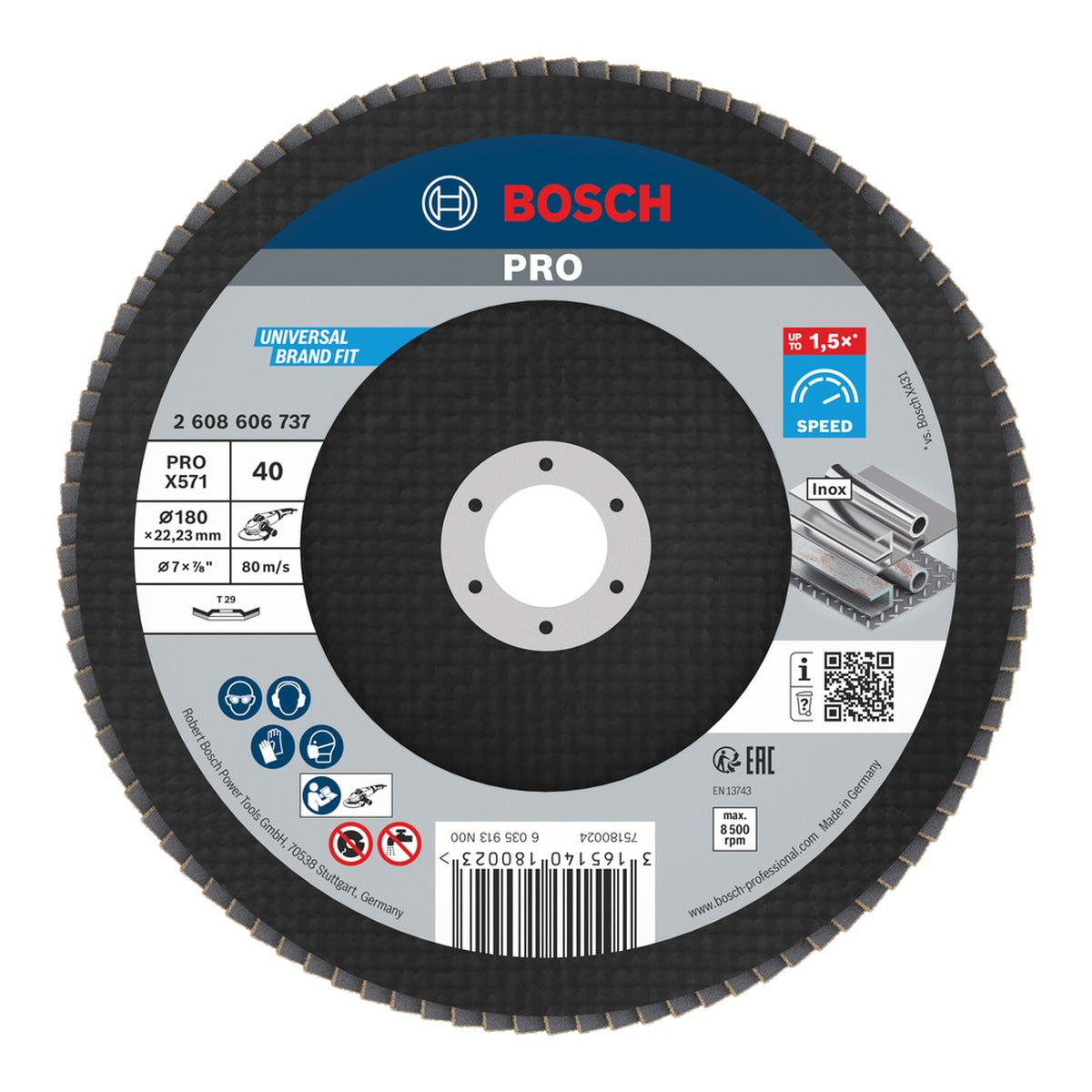 Bosch Disco flap 7x7/8 G.40 curvo metal 2608606737