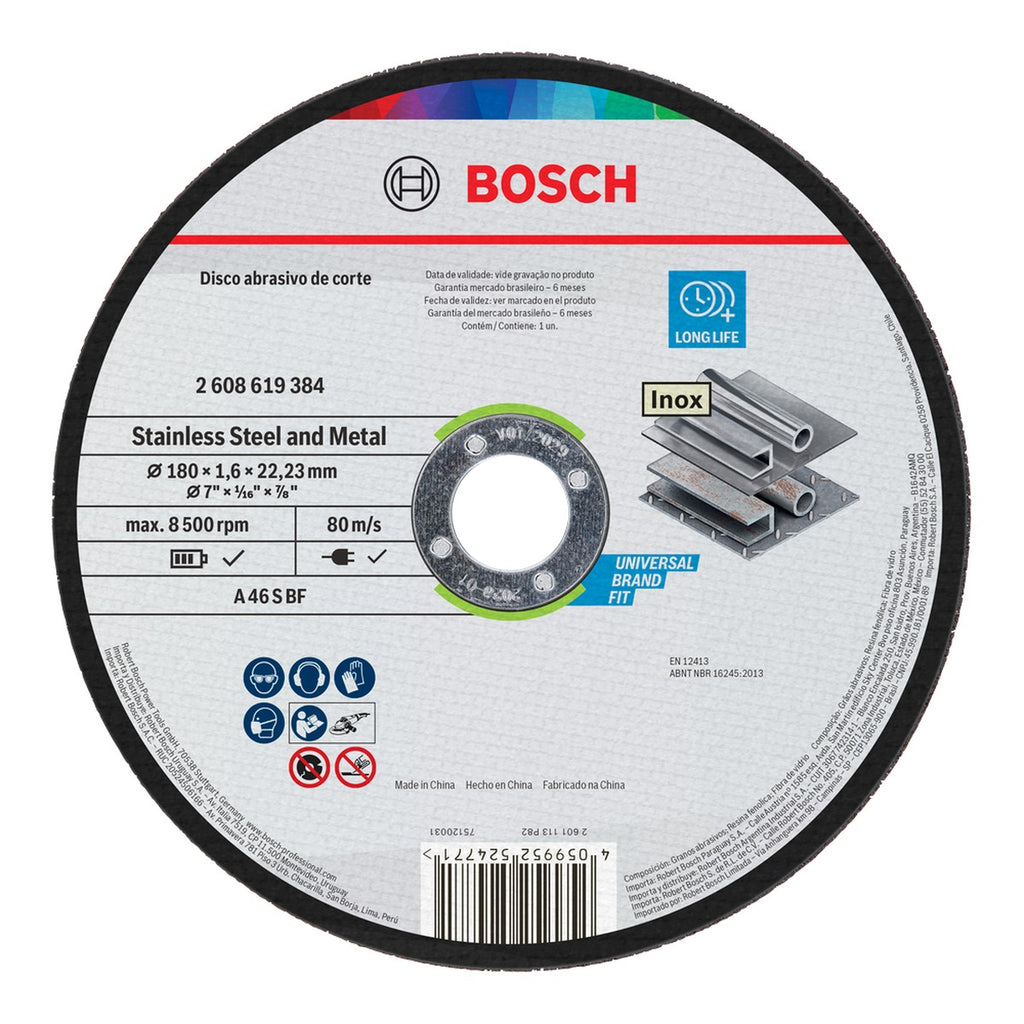 Bosch Disco para metal 7x1/16 (1.6 mm) standard 2608619384