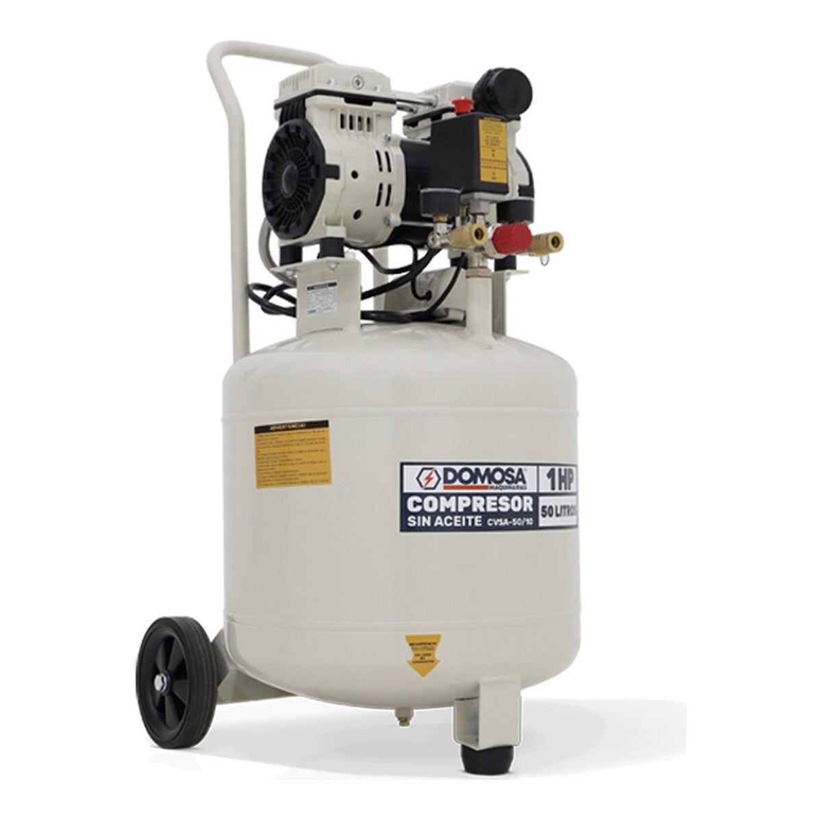 Domosa Compresor sin aceite vertical 1.0 HP 50 L