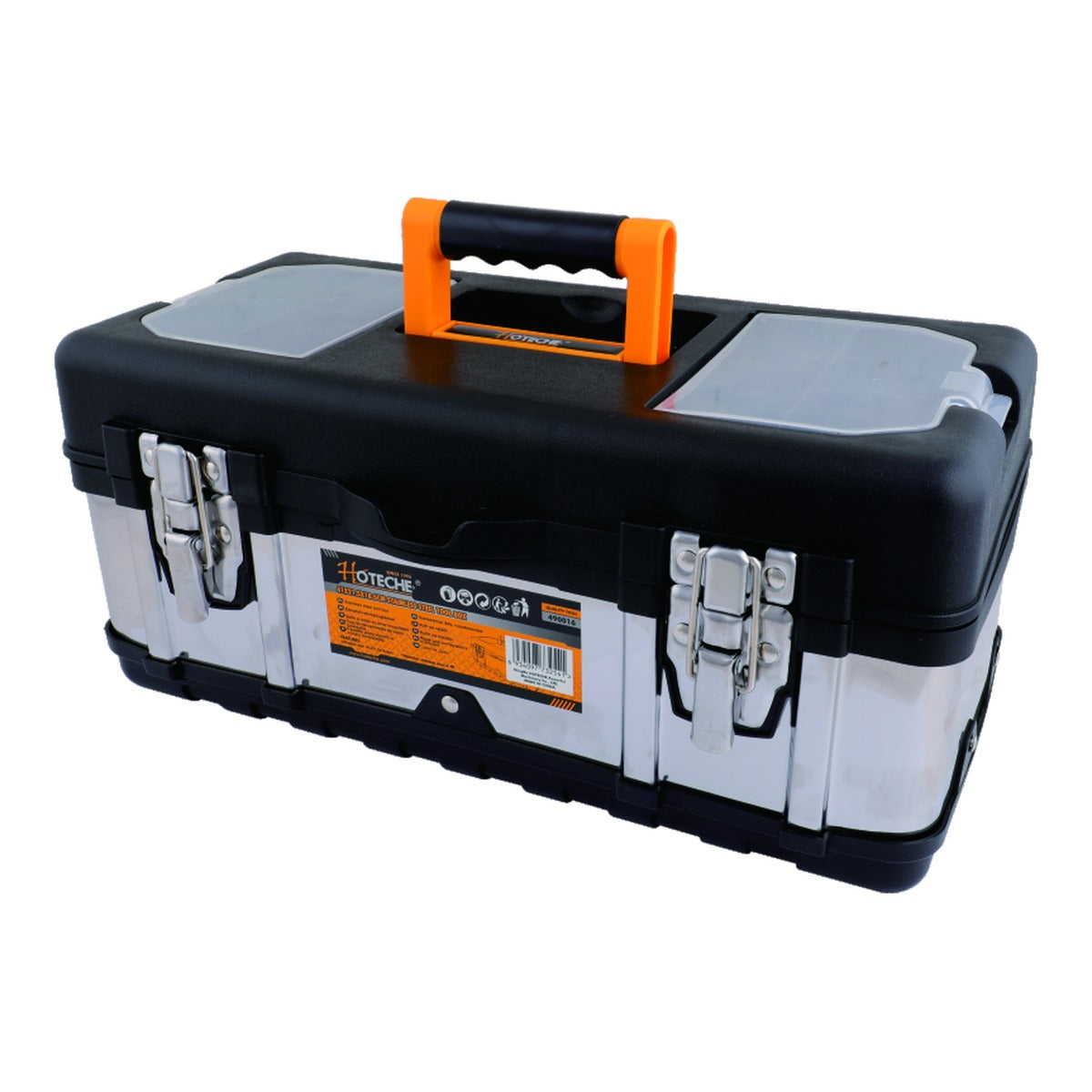 Hoteche Caja de herramientas de acero inoxidable 45x25x19.5 cm 490017
