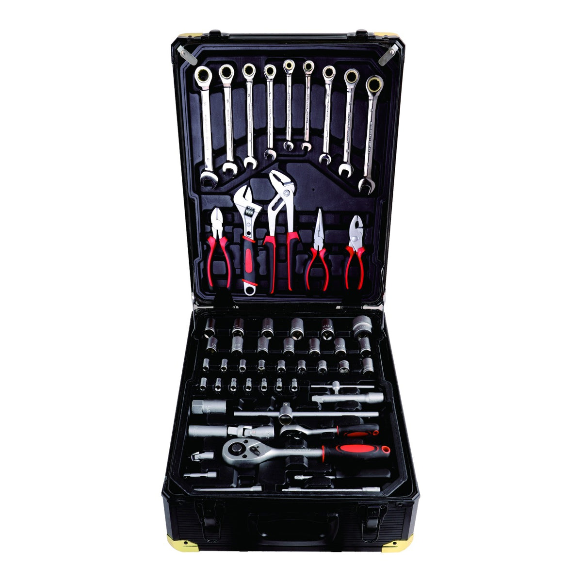 Hoteche Set de herramientas con maleta de 428 piezas con llaves combinadas ratchet mm 494002