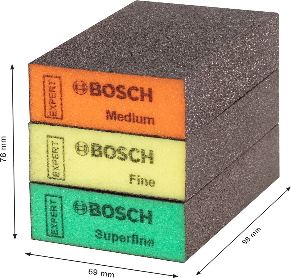 Bosch Set esponja abrasiva S4701 medio/fino/super fino