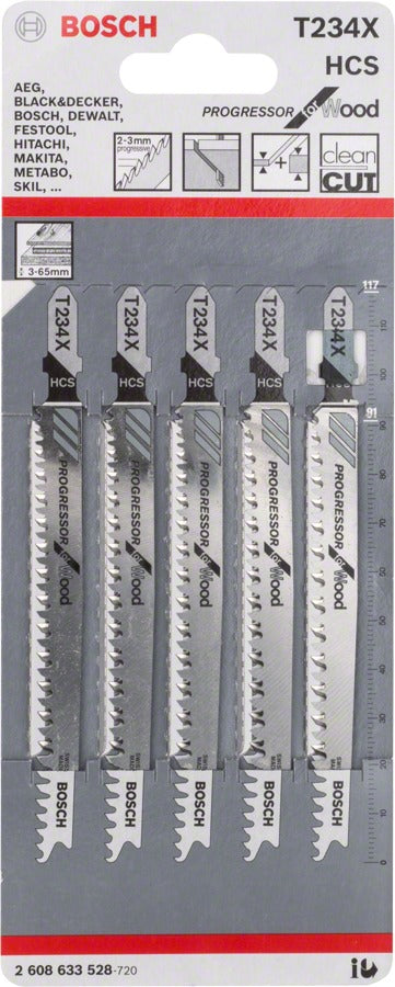 Bosch T234X hoja caladora para madera blanda