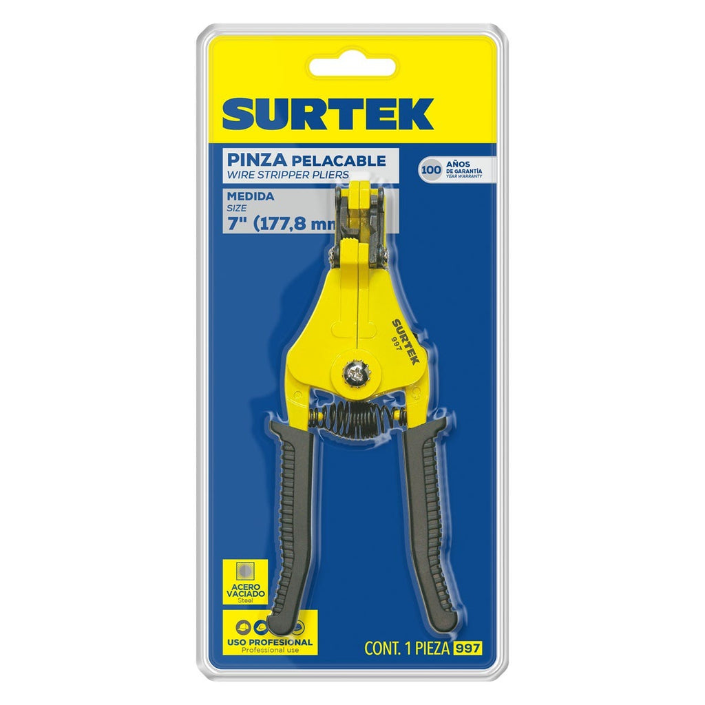 Surtek Pinza pelacable 8-22 AWG 7 automática