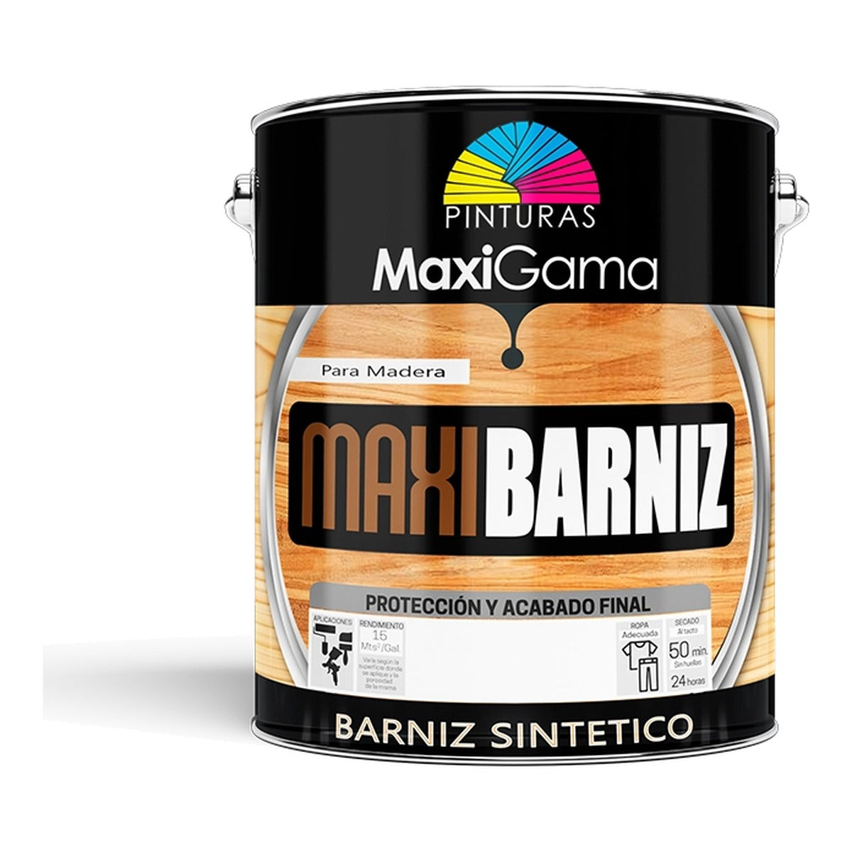 Maxigama Barniz brillante caoba galón