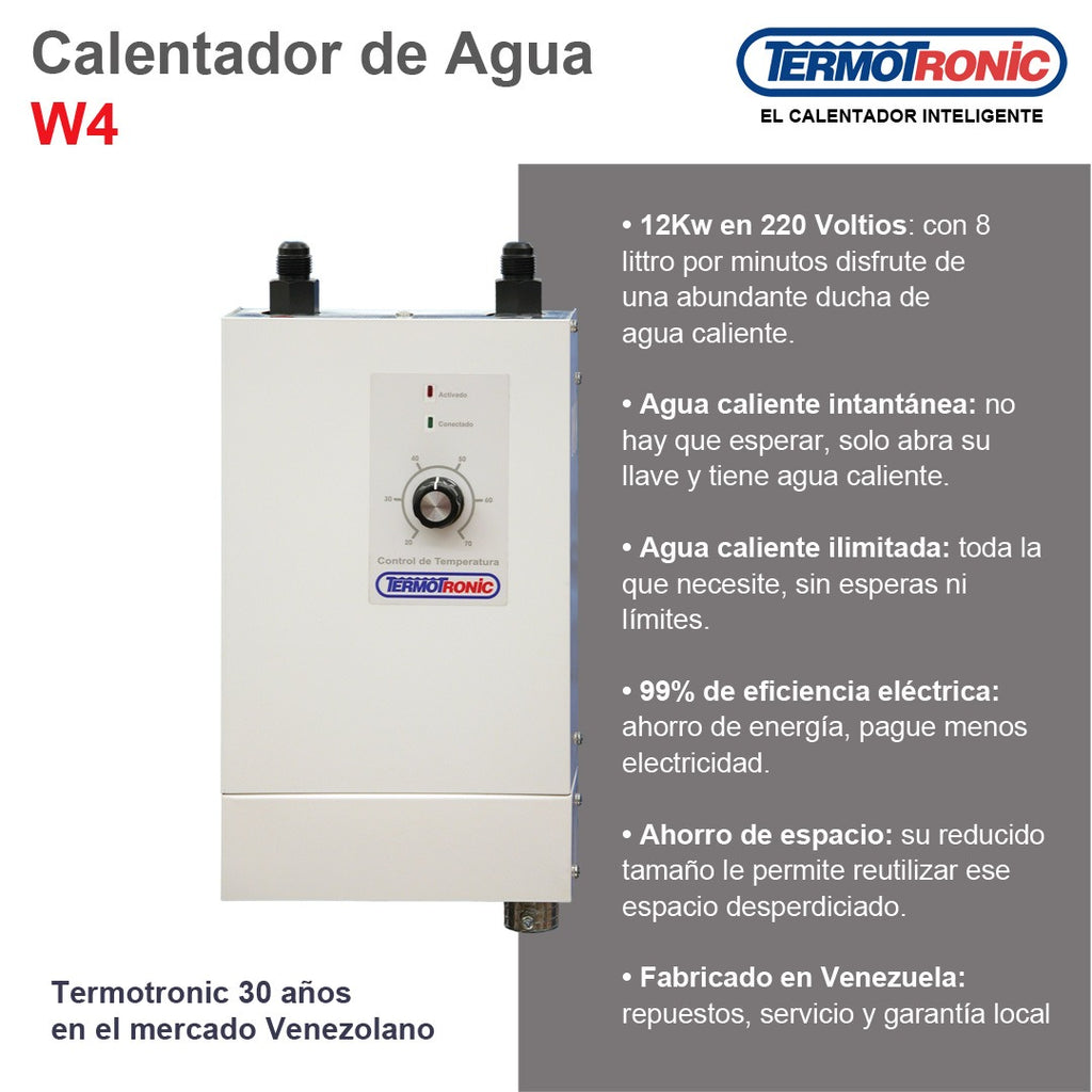 Termotronic Calentador w4 12 kW 208/240 V