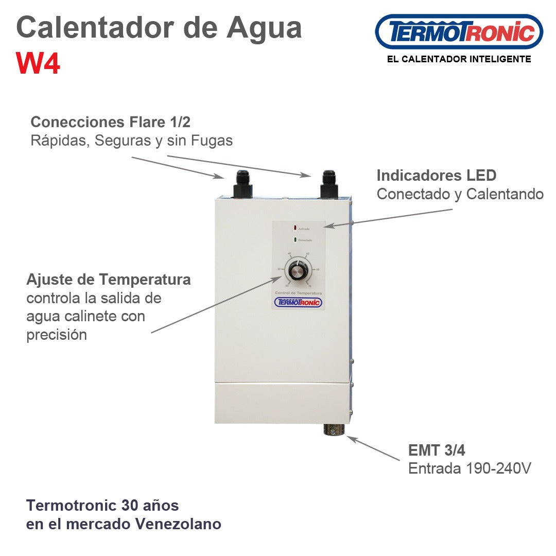 Termotronic Calentador w4 12 kW 208/240 V