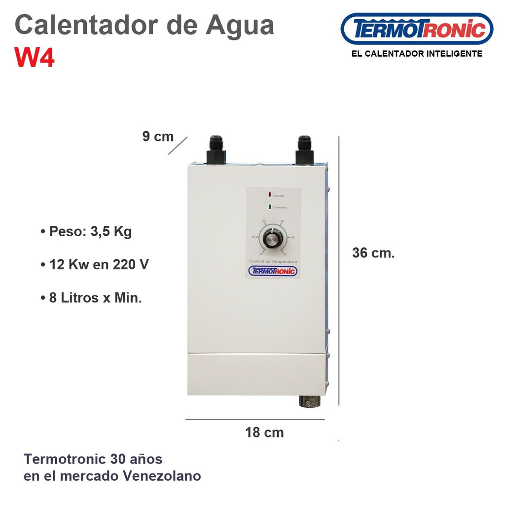 Termotronic Calentador w4 12 kW 208/240 V