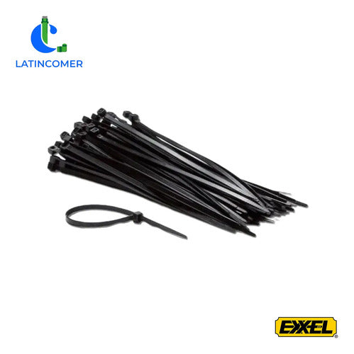 Tirraje Plástico Negro 3.5x150mm 50 Pzas Negro