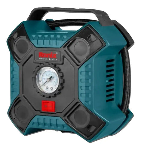 Mini Compresor De Aire Dc12 Ronix Azul Petróleo