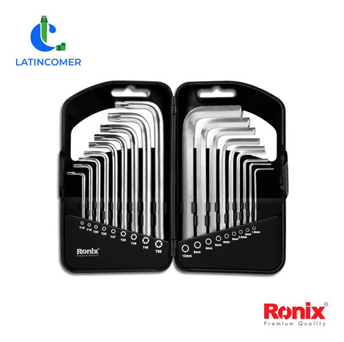 Juego De Llaves Torx Y Hexagonales 18pcs Ronix