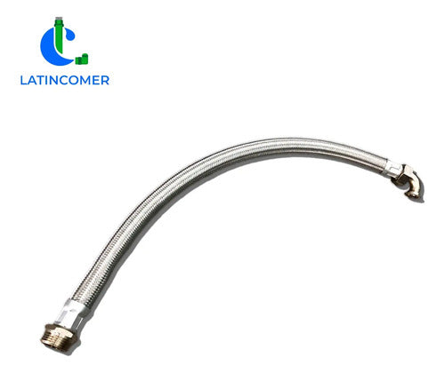 Manguera De Acero Inoxidable - 1'' X 1 Mts Plateado