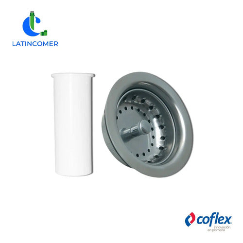 Desague Fregadero Metalico Blanco