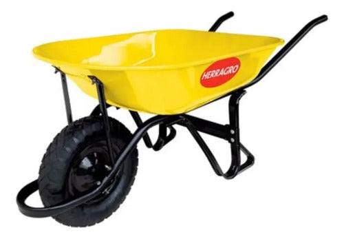 Carretilla / Carrucha De 75l Herragro Amarillo