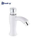 Llave Lavamanos Individual Push Bottom White Abs Plus Belt-g