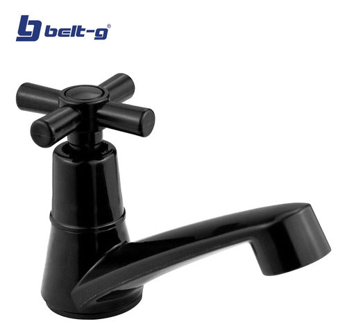 Llave Lavamanos Individual Cross Black - Gri-0773 Negro Mate