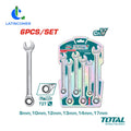 Juego De Llaves Inglesas Con Ratchet 8-17mm Cr-v. 6 Piezas. Plateado