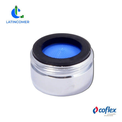 Aireador Rosca Externa Flujo Lleno Plateado