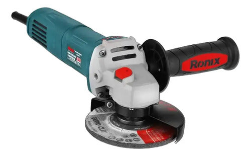 Esmeril Angular De 4-1/2 115mm 850w Amoladora Ronix 11000rpm Azul Petróleo 60hz