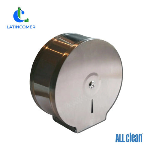 Dispensador De Papel Higiénico 9 Pulgada - Acero Inox Plateado