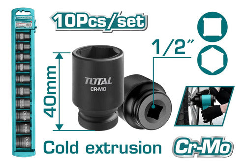 Juegos De Dado De Impacto De 1/2'' Dr Cromo De 10pzas Total