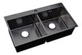 Fregadero Doble Tina Acero Inox. Negro Sobre Tope 82x45x22 Negro
