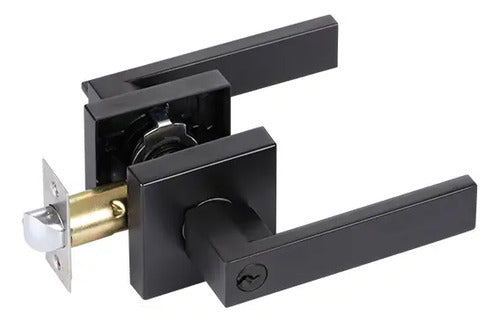 Cerradura De Palanca Negro Mate Habitación Bari Negro