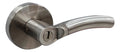 Cerradura De Palanca Redonda Brushed Habitación Bari Plateado