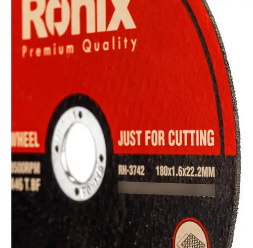 Disco De Corte De Circonio-aluminio 180mm Ronix Rojo
