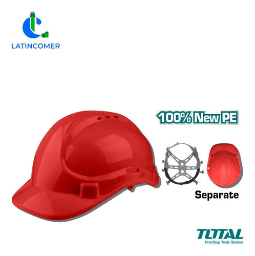 Casco De Seguridad - Color Rojo - Total Rojo