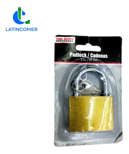 Candado De Hierro Forjado - 50mm Dorado