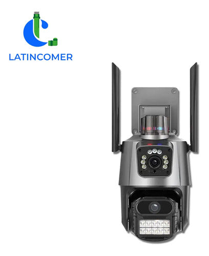 Cámara Icsee Wifi 8mp 4k Cctv Videovigilancia Impermeable Gris Oscuro