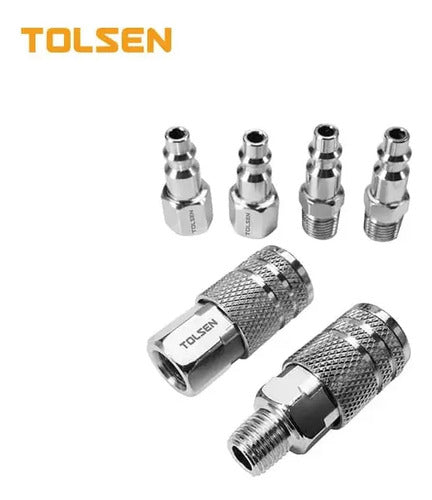 Kit De Conector Acoplador De Acero 6 Pzas Tolsen