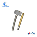 Canilla Acero Flexible 1/2xm10 Pico Largo Plateado